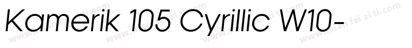 Kamerik 105 Cyrillic W10字体转换